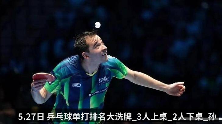 5.27日 乒乓球单打排名大洗牌_3人上桌_2人下桌_孙颖莎_王楚钦位列其中_积分_选手_世乒赛